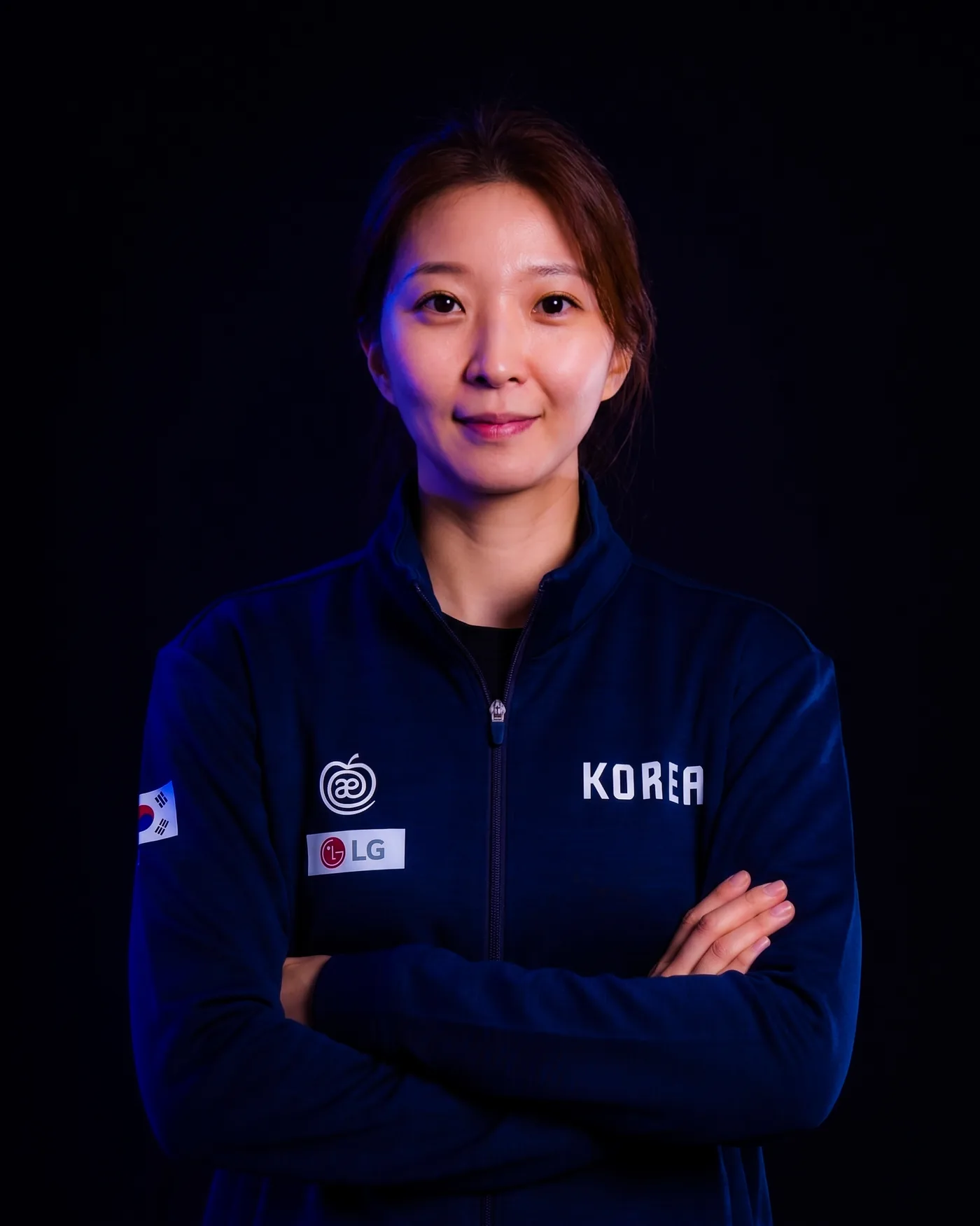 Portrait of Susie Jo in a Korea national team jacket