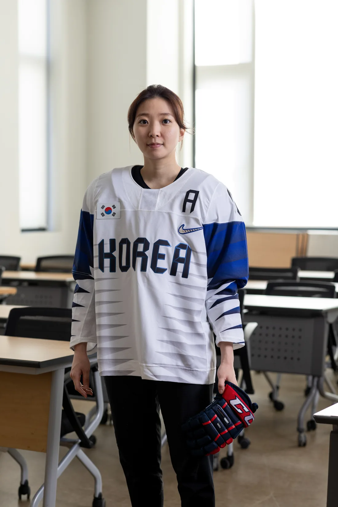 Susie Jo in the Korea national team jersey